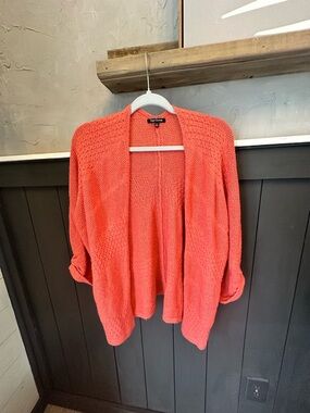 Pink Clover Coral Knit Open Cardigan Knit‎ Sweater size XS